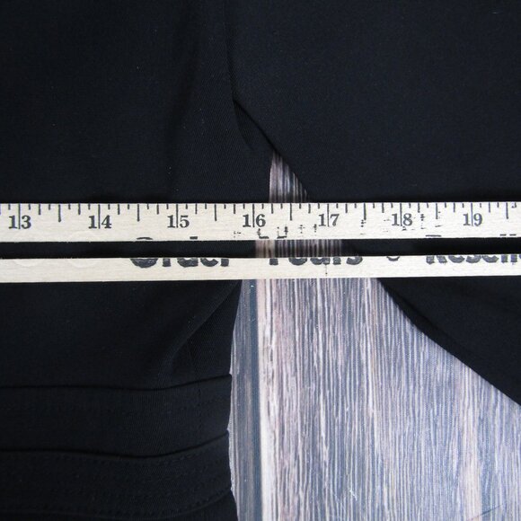 Tahari Arthur S. Levine Dress Womens 6 Black Sheath 3/4 Sleeve Belted Lined - Picture 5 of 6